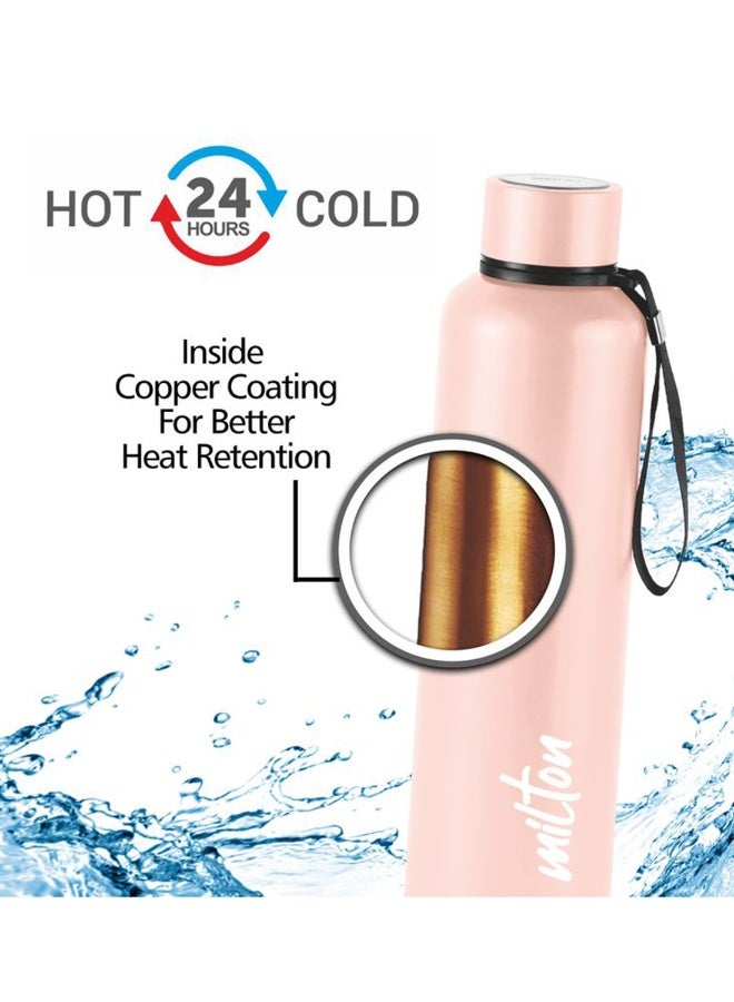 750ml Vacuum Insulated Water Bottle, Keeps Drinks Hot and Cold for 24 Hours, 18/8 Stainless Steel, Double-Walled Thermos Flask with Inner Copper Coating for Sports, Gym, Office - Aura Beige