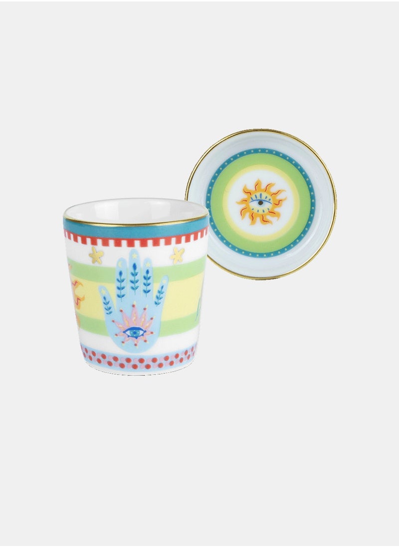 Mamma Mia Espresso Cup with Lid/Saucer 