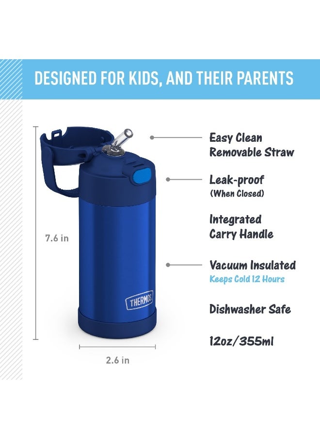 THERMOS FUNTAINER Stainless Steel Kids Blue Bottle 355ML