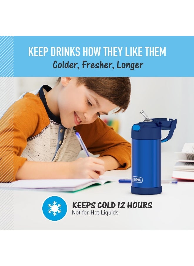 THERMOS FUNTAINER Stainless Steel Kids Blue Bottle 355ML