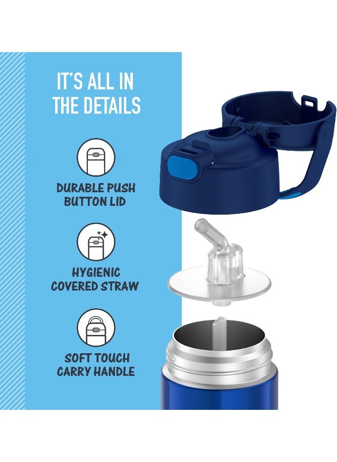 THERMOS FUNTAINER Stainless Steel Kids Blue Bottle 355ML