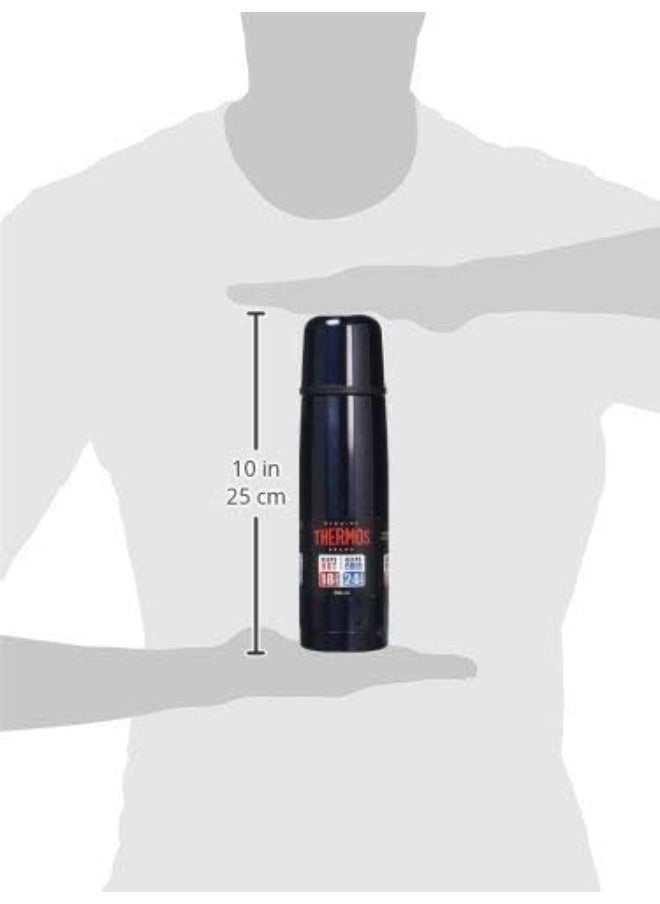 THERMOS STAINLESS STEEL VACUUM INSULATED MIDNIGHT BLUE FLASK 500 ML
