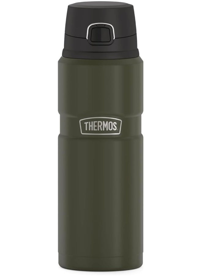 Thermos Stainless Steel Vacuum Insulated Army Green Bottle 710ML