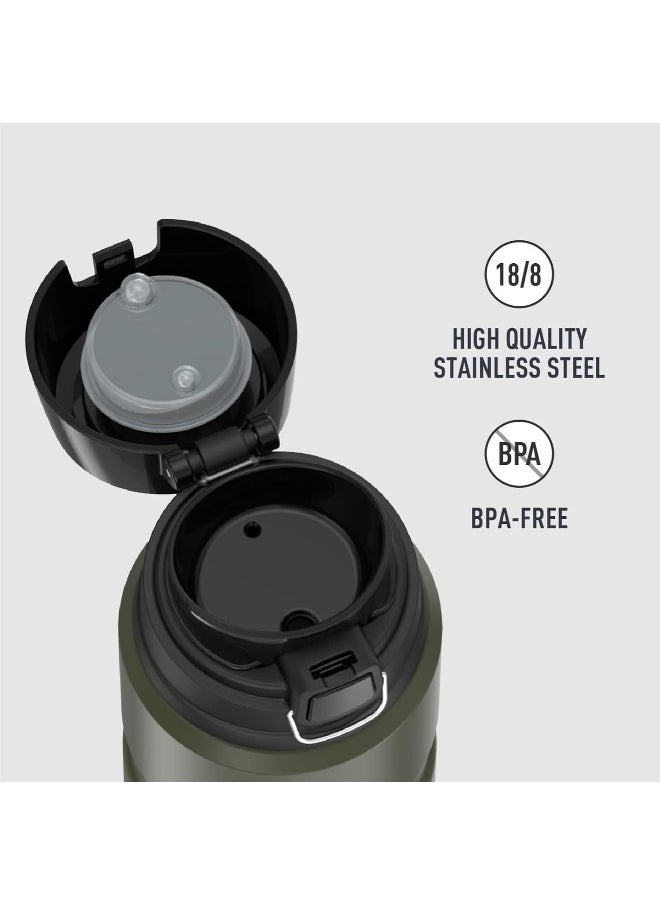 Thermos Stainless Steel Vacuum Insulated Army Green Bottle 710ML