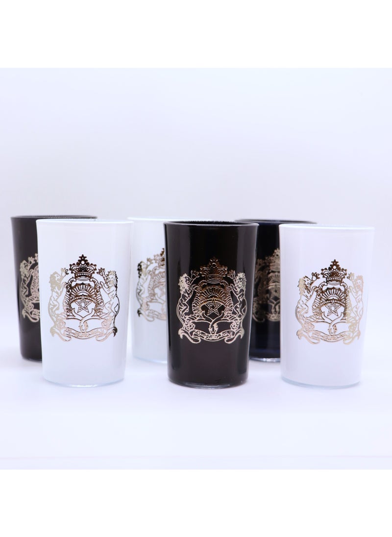 Moroccan Art Tea Glasses, Set of 6