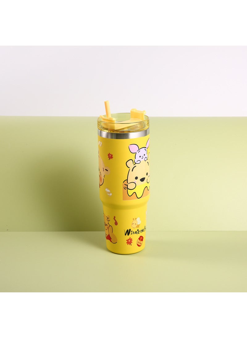 30oz Cartoon Tumbler Stainless Steel Vacuum Insulated Coffee Mug Poonie Bear