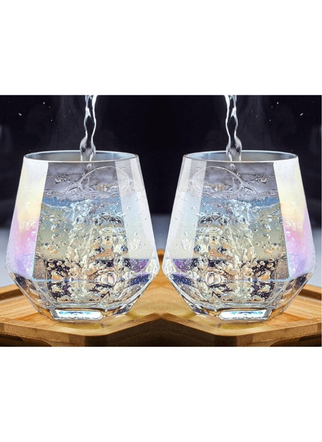 MAAC Home  Elegant Hexagon Glass Cup for Stylish Sipping Elegant Durable and Classic design Perfect for Family Everyday Use, and Family Get- Together, Restaurant, Banquet and More