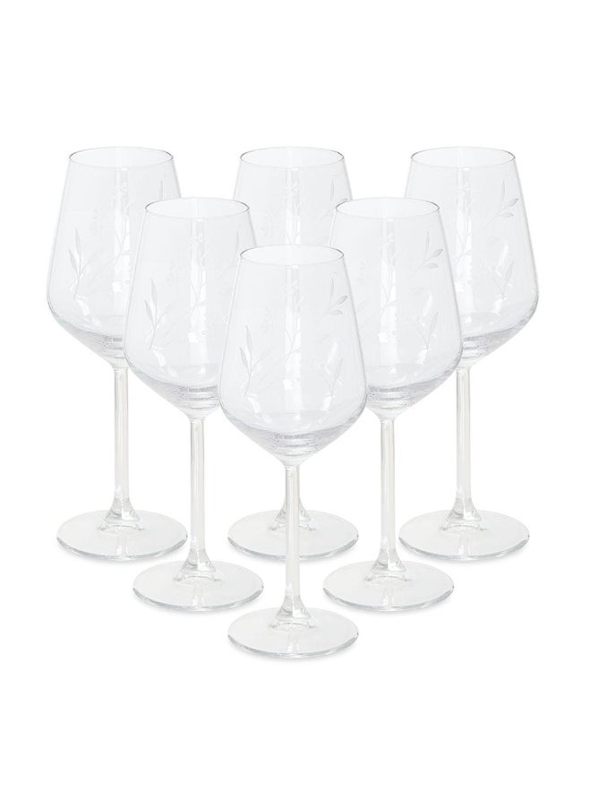 Allegra 6- Pieces Wine Glass Set, Clear - 8.35X14.8 Cm