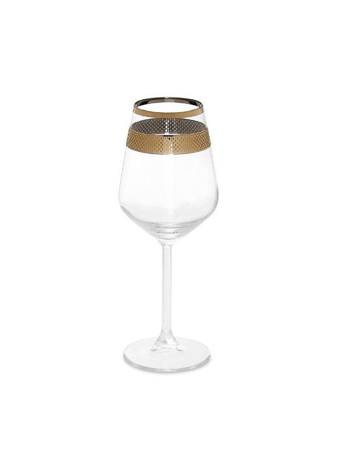 Allegra 6- Pieces Wine Glass Set, Gold - 8.35X14.8 Cm