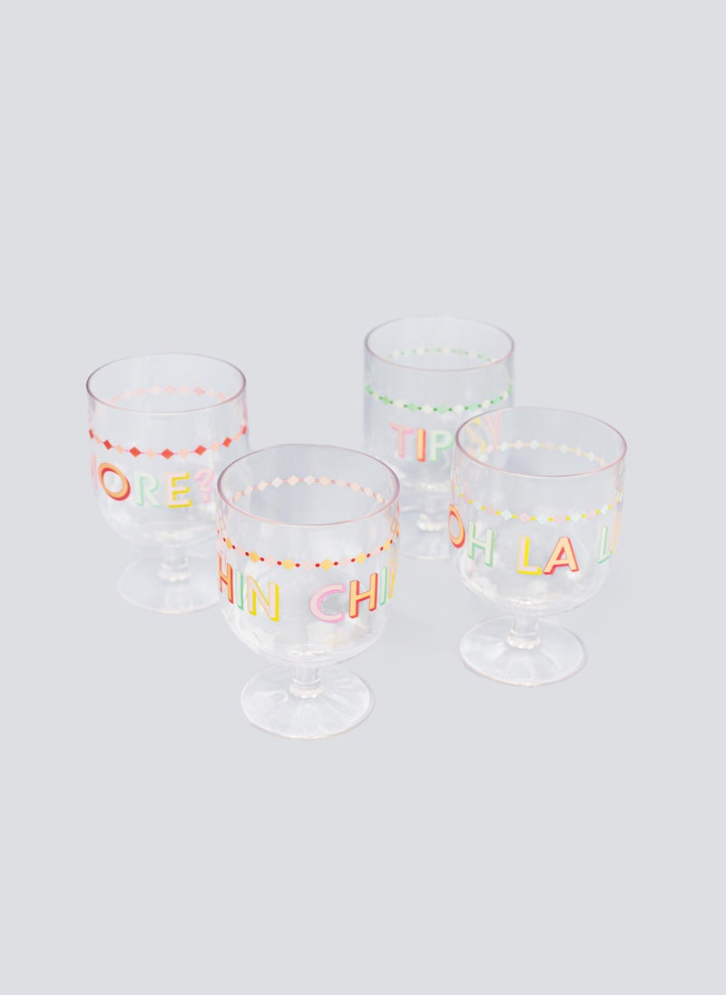 Set Of 4 Picnic Wine Glasses