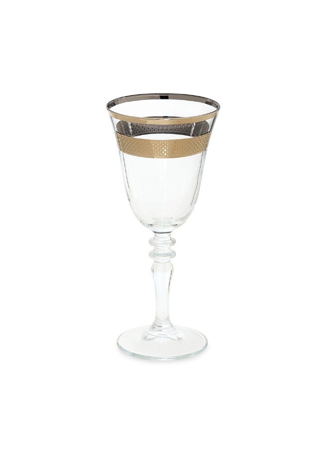 Symphony 6- Pieces Wine Glass Set, Gold - 8.9X20 Cm