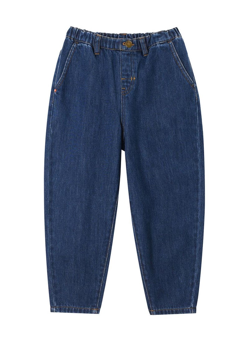 Kids' Comfy Cotton Denim Jeans | Relaxed Fit, Elastic Waist