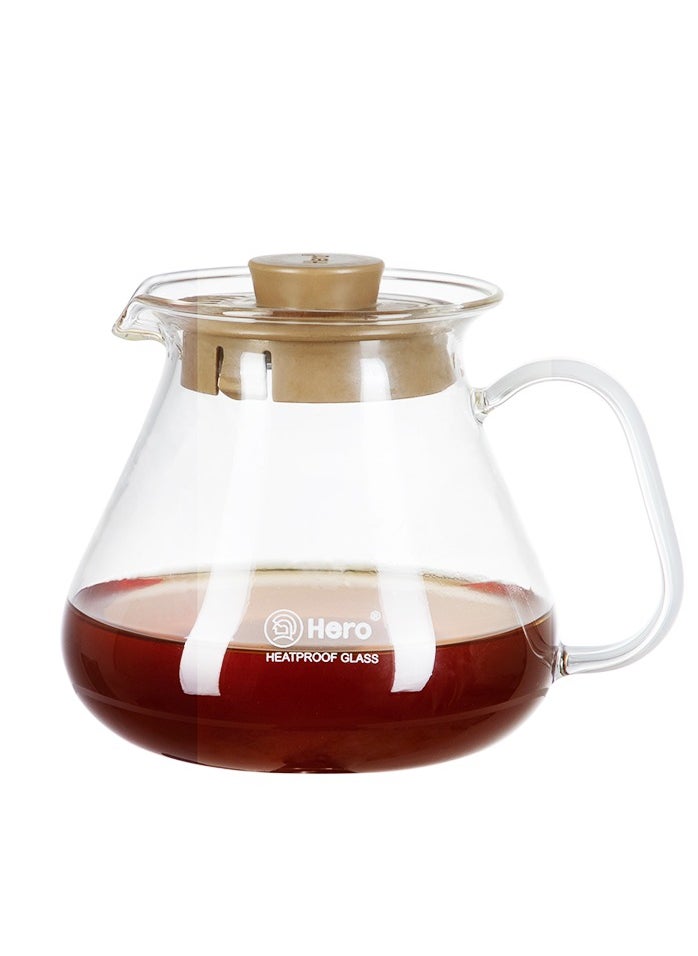 zeroHero Coffee Glass Server- Original Glass Server -High Borosilicate Glass- Heat Resistant Coffee Carafe - Coffee Pot with Lid -(450ml)