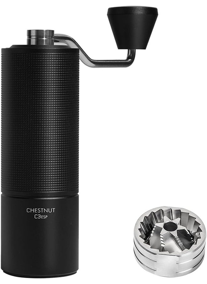 TIMEMORE Chestnut C3 ESP Manual Coffee Grinder, Stainless Steel S2C Portable Conical Burr Hand Coffee Grinder, Adjustable Grind Setting for Espresso to French Press - Black