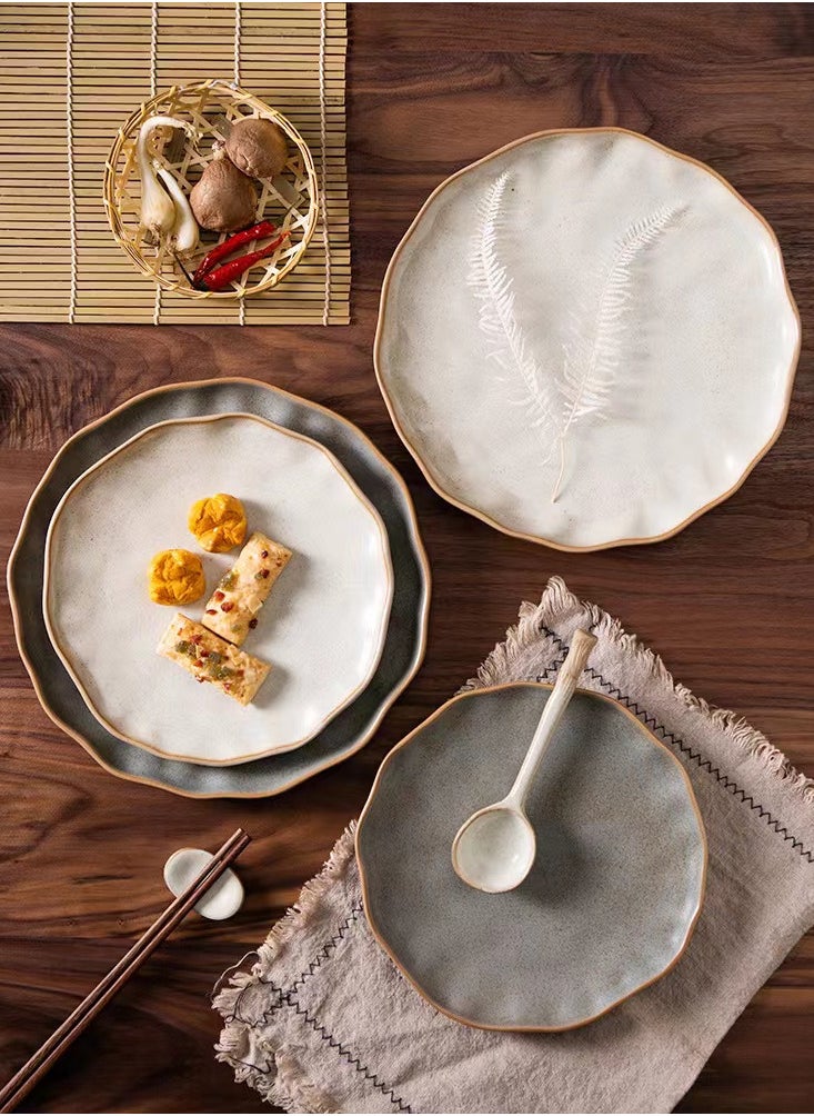 32-Piece Premium Porcelain Dinnerware Set for 6 People - Includes Bowls, Plates, Sauce Dishes, Chopsticks, Spoons, and Oval Serving Platter - Elegant and Durable for Everyday Dining or Special Occasions