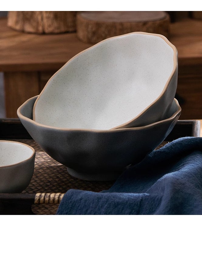 32-Piece Premium Porcelain Dinnerware Set for 6 People - Includes Bowls, Plates, Sauce Dishes, Chopsticks, Spoons, and Oval Serving Platter - Elegant and Durable for Everyday Dining or Special Occasions