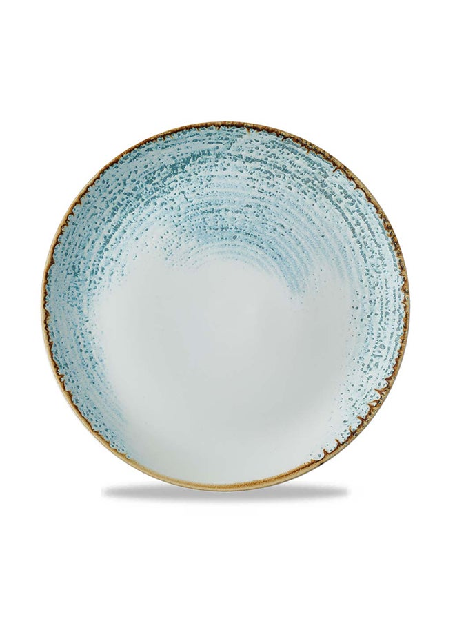 Homespun Accents Aquamarine Evolve Coupe Plate 28.