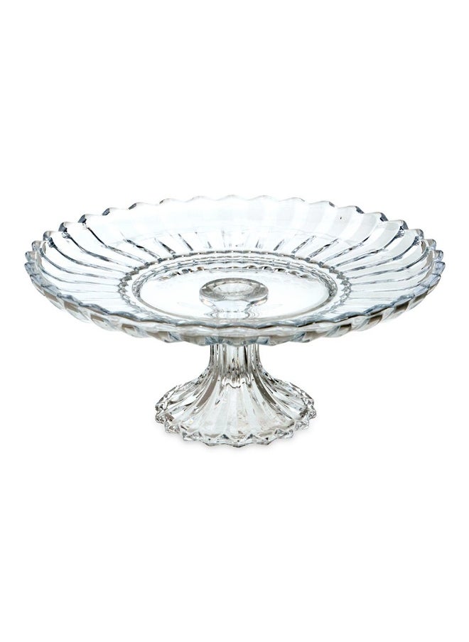 Zing Fruit Plate With Stand, Clear