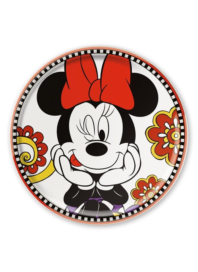 Round Plate Minnie31cm Porcelain and safe in Dishwasher and Microwave