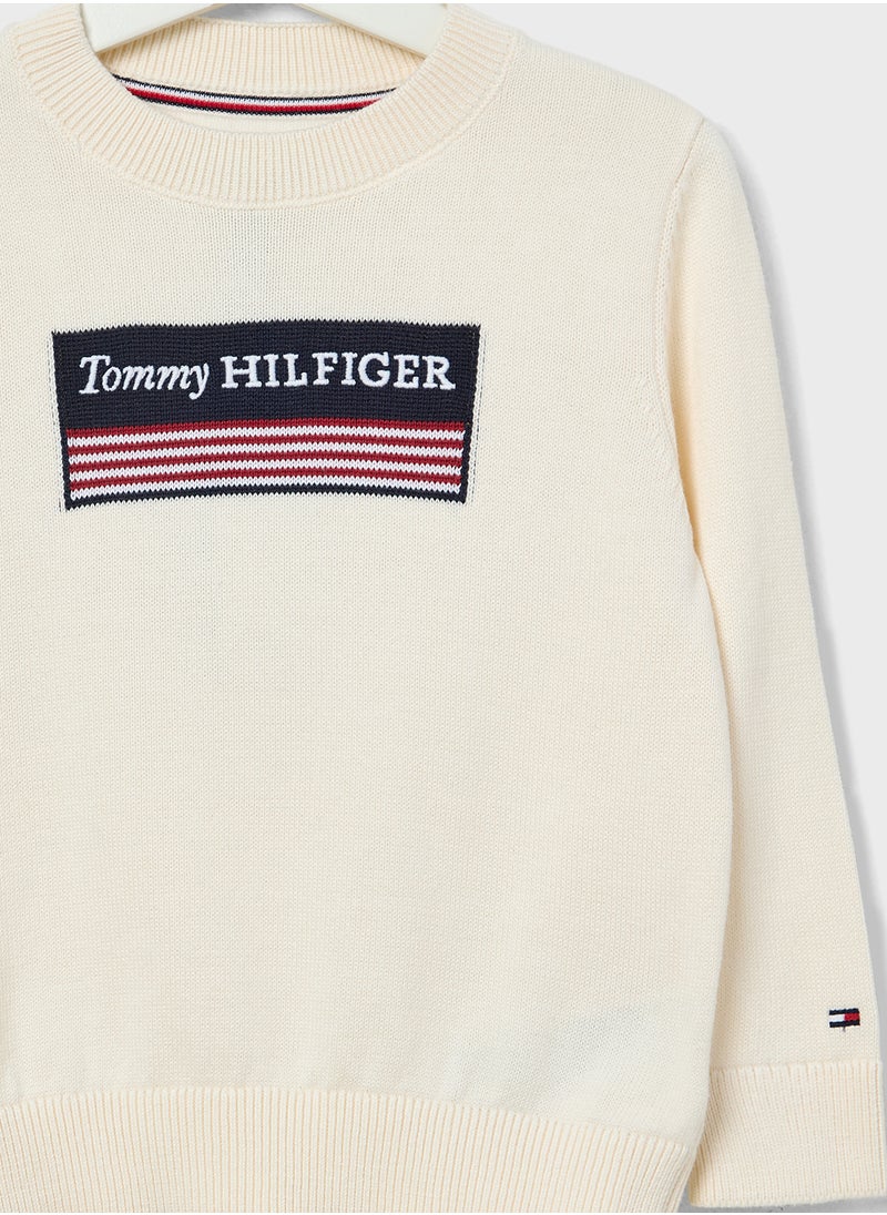 Kids Monotype 1985 Logo Label Regular Sweater
