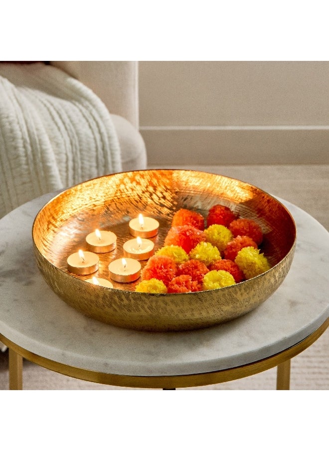 Catlyn Textured Aluminium Platter 28 x 5 x 28 cm