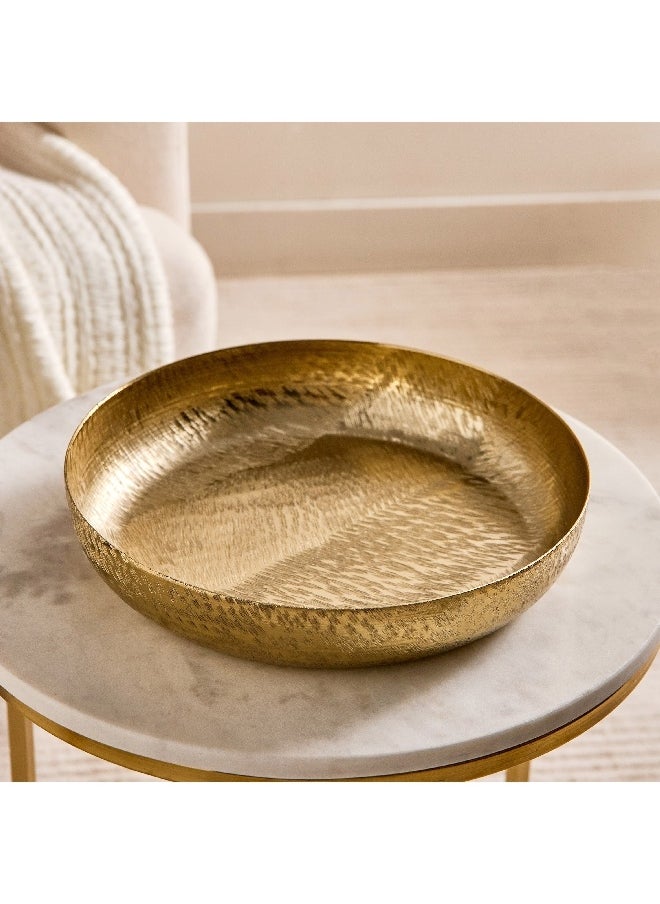 Catlyn Textured Aluminium Platter 28 x 5 x 28 cm