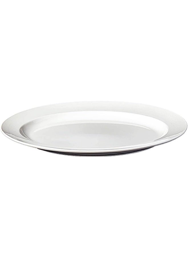 BARALEE PORCELIAN CERAMIC WISH WHITE OVAL PLATE, 092261A, 36 CM (14 1/8