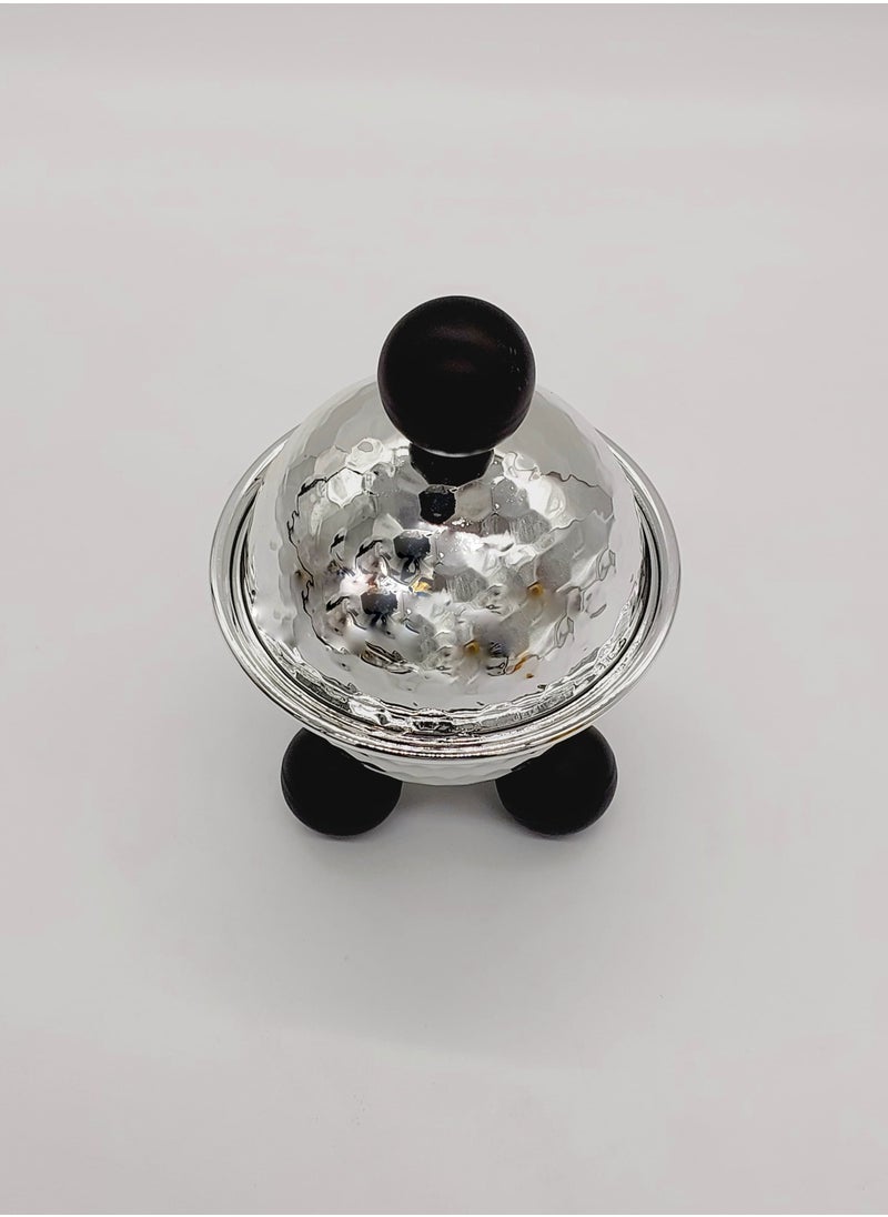 Decoration Candy Bowl  With Lid steel&black colors 16cm