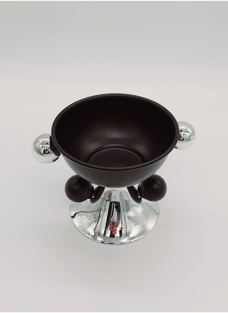 Decoration footed Candy Bowl steel&black colors 12cm