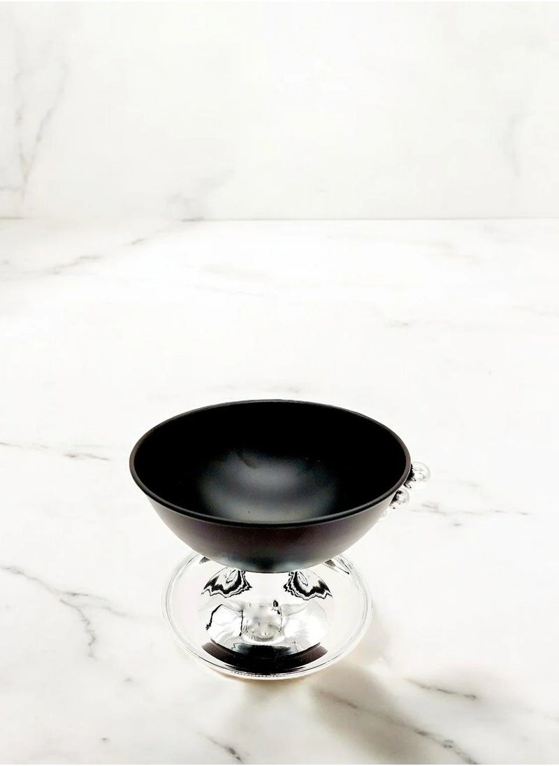 Decoration footed Candy Bowl steel&black colors 13cm