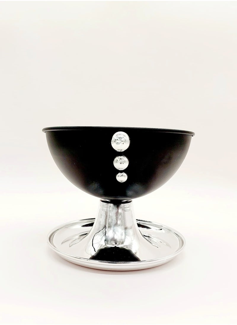 Decoration footed Candy Bowl steel&black colors 13cm