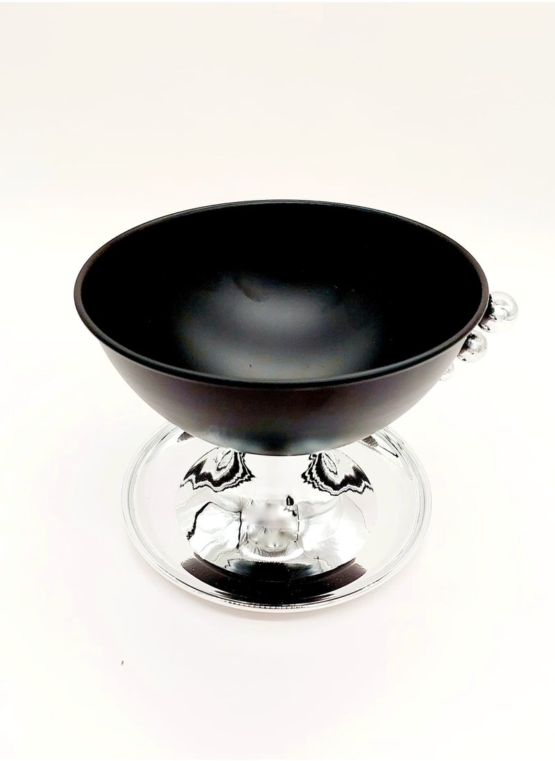 Decoration footed Candy Bowl steel&black colors 13cm