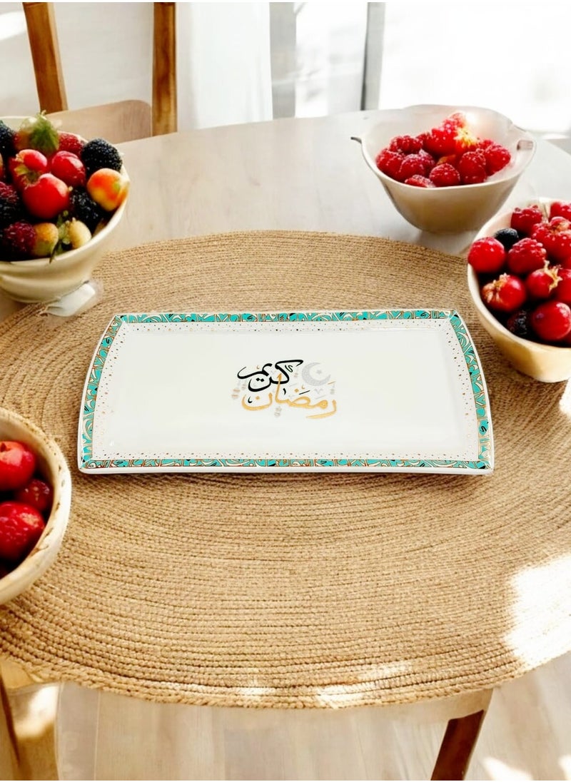 Ramadan Kareem printed Ceramic tray 30cm