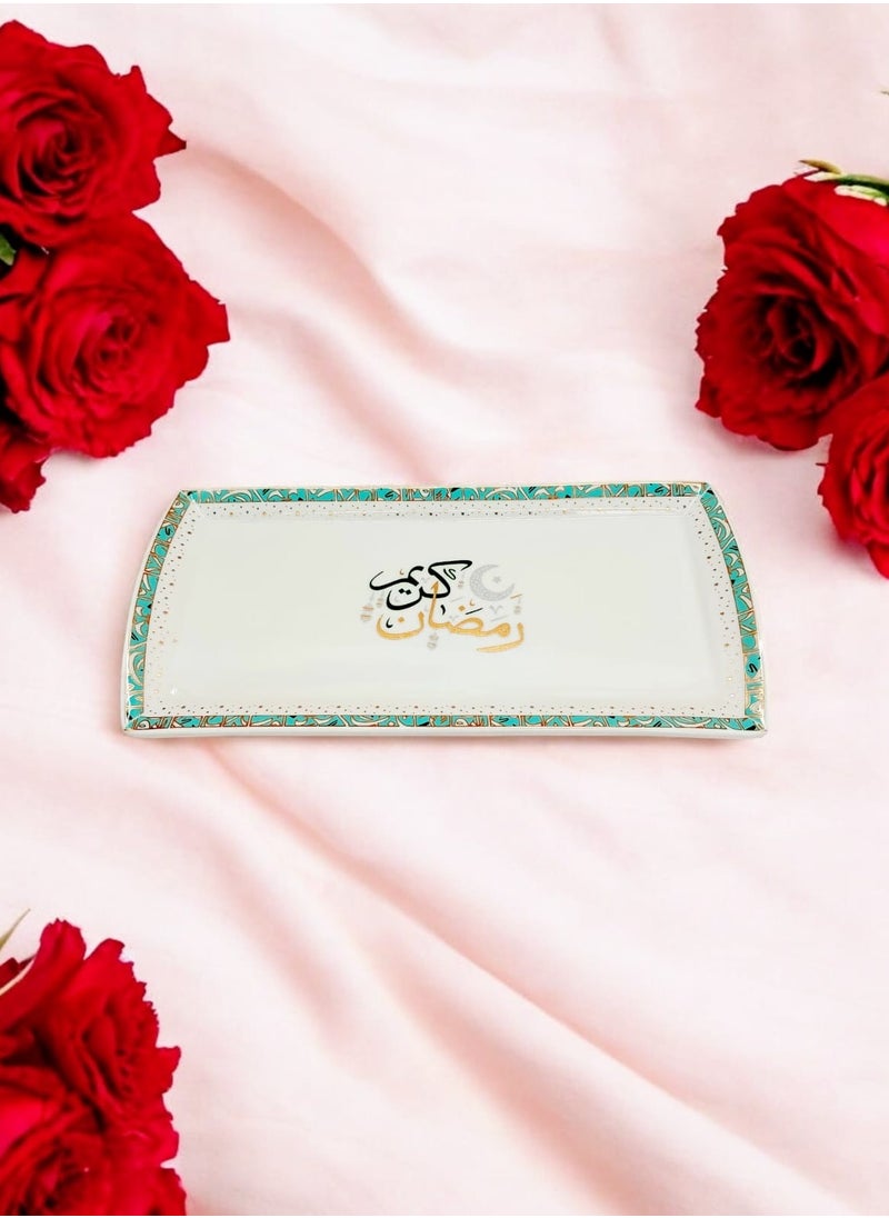 Ramadan Kareem printed Ceramic tray 30cm