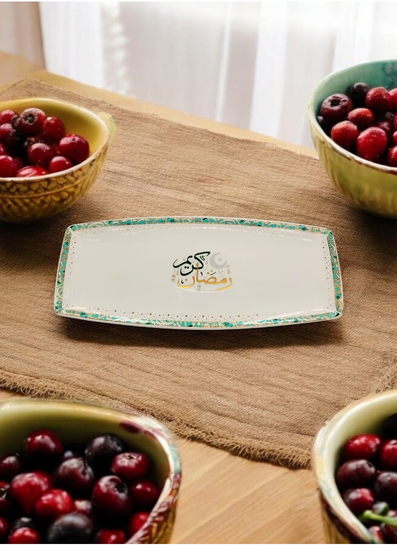 Ramadan Kareem printed Ceramic tray 36cm