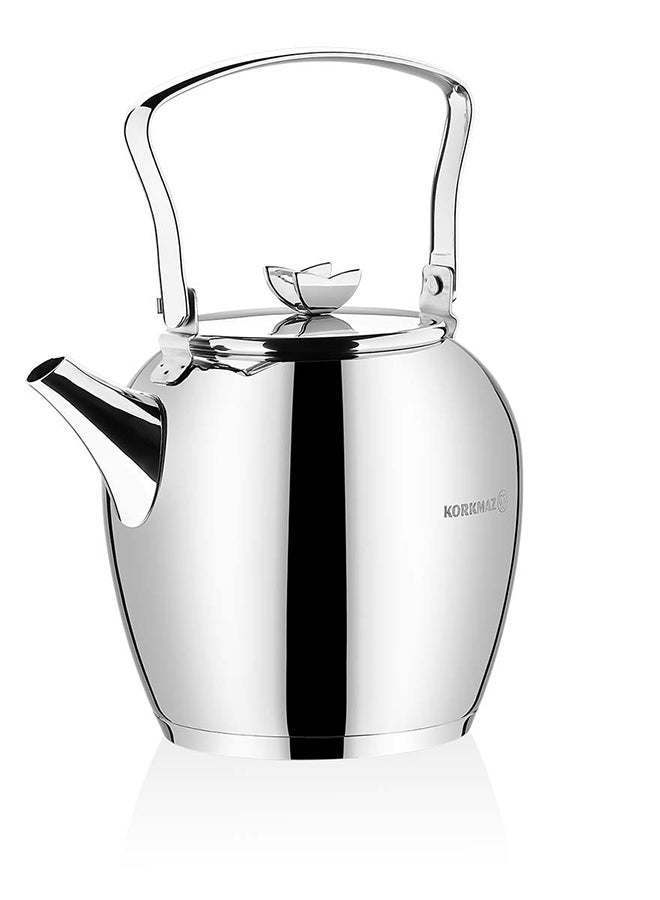 Butterfly Tea Pot Silver 2.3Liters