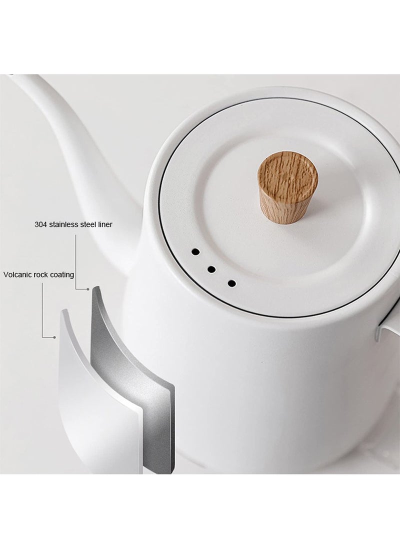 Electric Gooseneck Kettle with Temperature Control for Pour Over Coffee and Tea 304 Stainless Steel Kettle Pot Automatic Temperature 0.8L