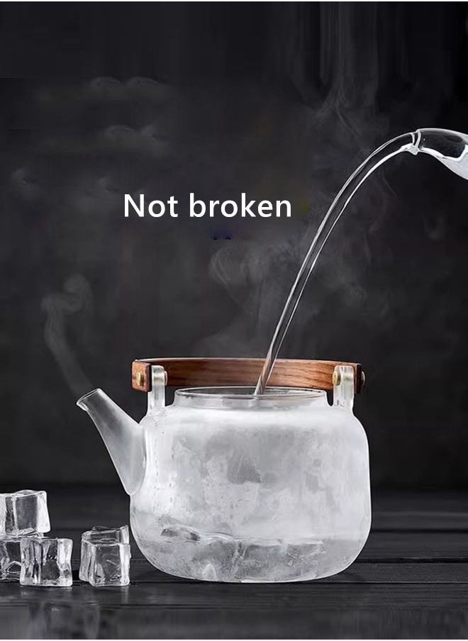 Glass Teapot 800mL with 1 Glass Filter 1 Steam Filter