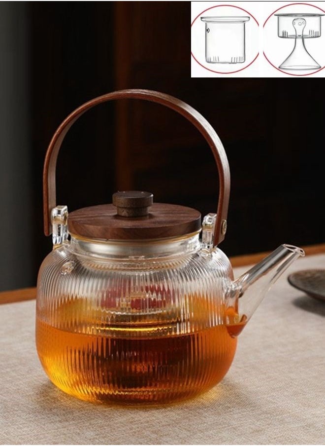 Glass Teapot 800mL with 1 Glass Filter 1 Steam Filter