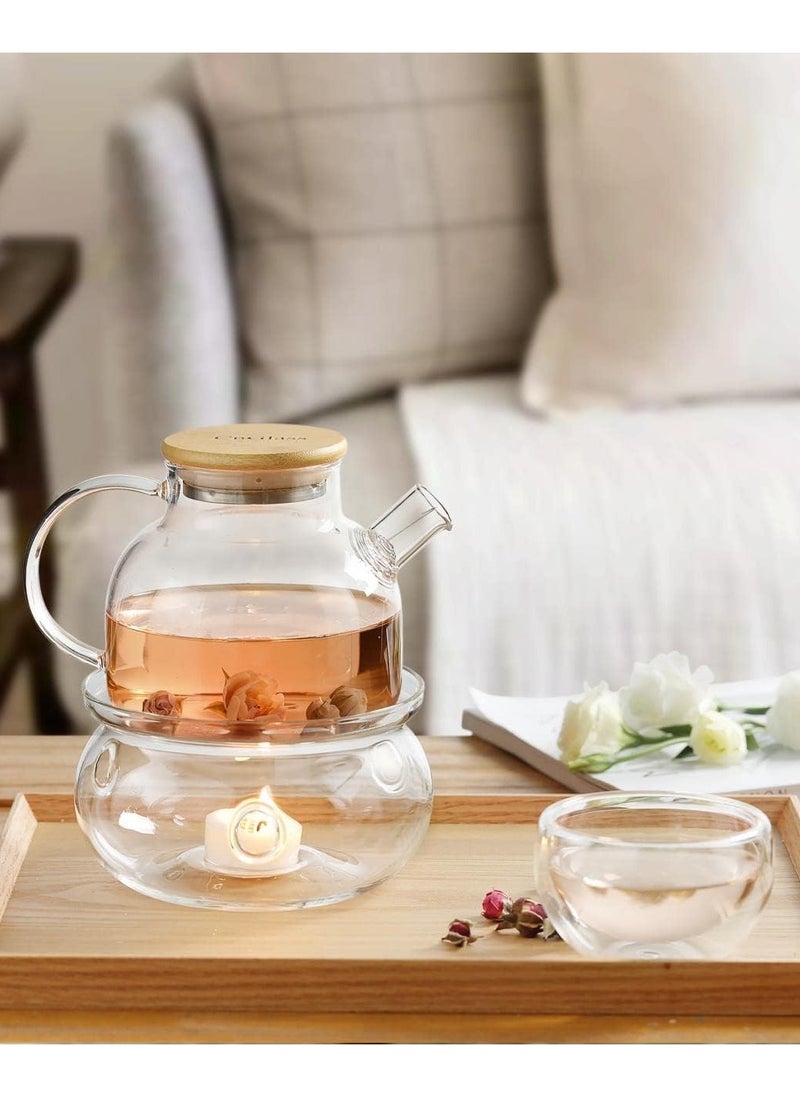 Teapot Warmer (Universal Size) - Handcrafted with Heat Proof Borosilicate Clear Glass