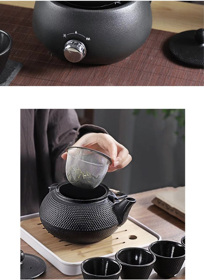 Cast Iron Teapot Japanese Style Kettle Tea Kettle Tea Strainer with Strainer 600 ml