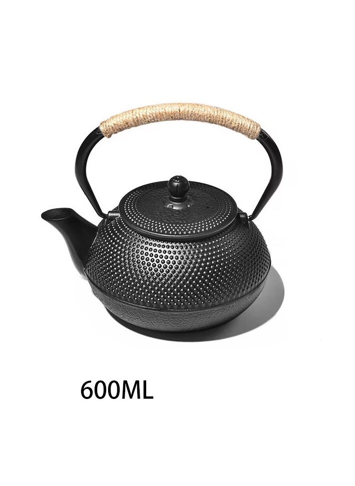 Cast Iron Teapot Japanese Style Kettle Tea Kettle Tea Strainer with Strainer 600 ml