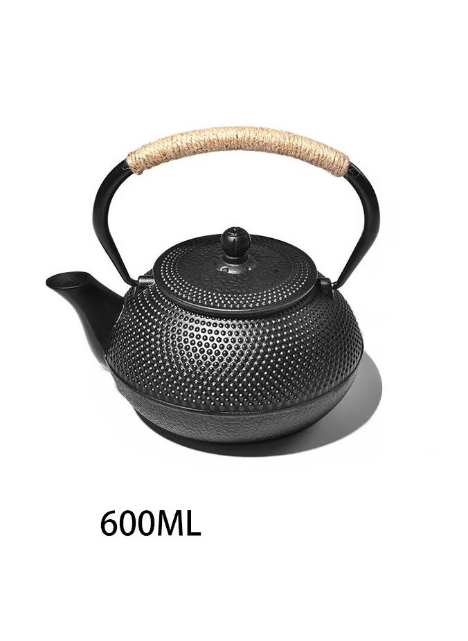 Cast Iron Teapot Japanese Style Kettle Tea Kettle Tea Strainer with Strainer 600 ml