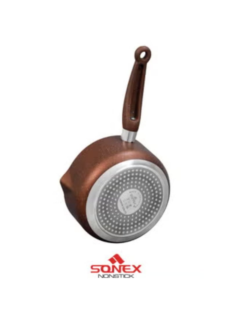 Sonex Non Stick Galaxy Milk Pan, Premium Milk Pan Marble Coated With Induction, Easy Cleaning, Even Heating, Durable Construction, Healthy Cooking, Easy To Clean|Cinnamon Color, 20 cm & 3.5 Ltr