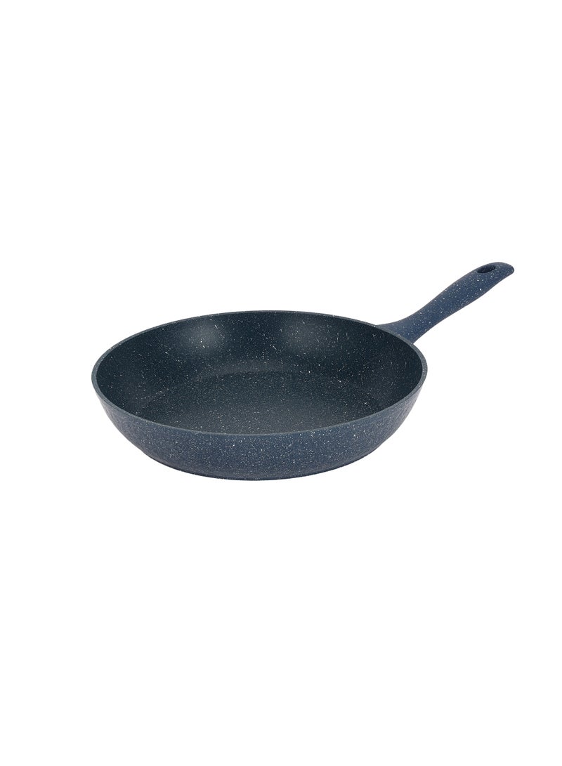 Royalford 12-piece Chef Pride Die-Cast Aluminum Cookware Set- RF12488/ Granite Coated with 2.5 mm Thickness, Induction Base, Handles and Glass Lid Blue