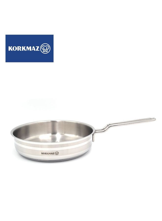 Korkmaz Astron 7 pcs Cookware Set | Pots and Pans Set | Stainless Steel Inductions Cookware Sets A2054 Silver