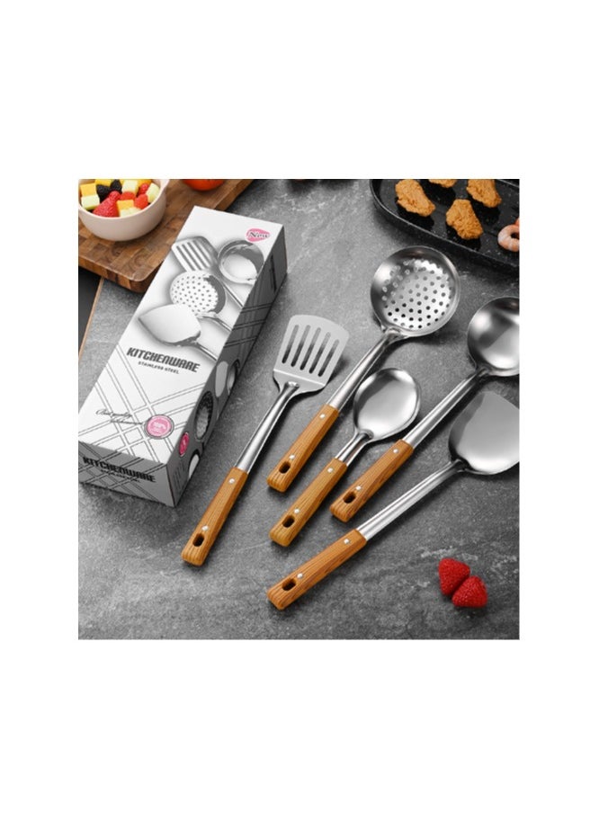 New Stainless Steel Spatula Five Piece Set