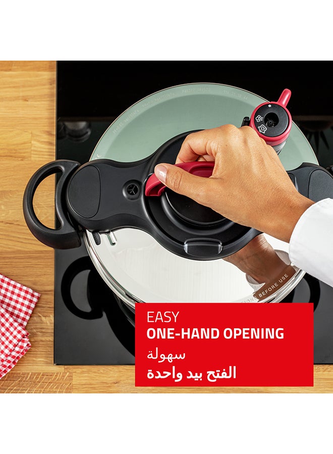 TEFAL Pressure Cooker | ClipsoMinut’ Easy 6L | Stainless steel |Express Cooking | Vitamins Preserved | One-Handed Opening/Closing | Safe | Made in France | 2 Years Warranty | P4620768 Stainless Steel