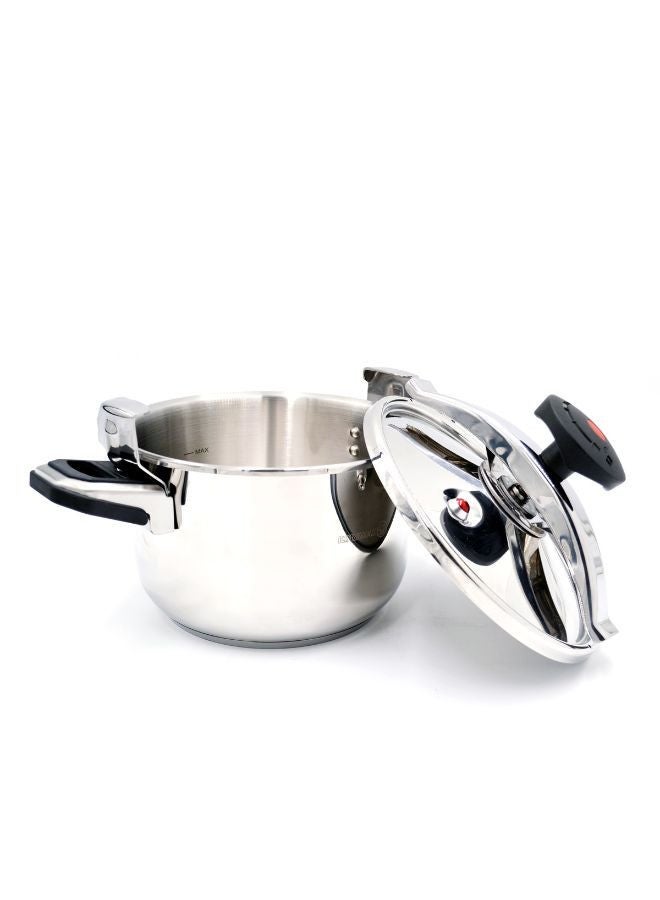 Korkmaz Pressa Stainless Steel Pressure Cooker 13L | Aluminium Capsul Base Turkish Pressure Cooker with Heavy Lid | Induction Base Cooker Stainless Steel
