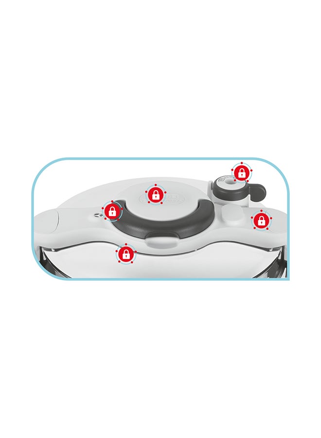Clipso Measy Stainless Steel Pressure Cooker 6L Stainless Steel Stainless Steel